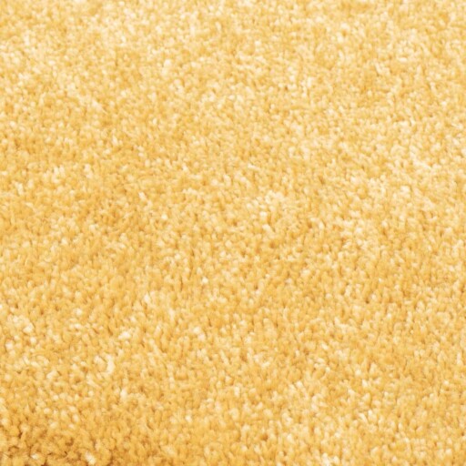 Effen vloerkleed velours Gala - geel - close up materiaal, thumbnail