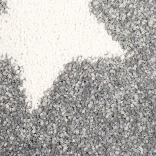 Rond vloerkleed kinderkamer Sterren 3D - grijs/crème - close up materiaal, thumbnail
