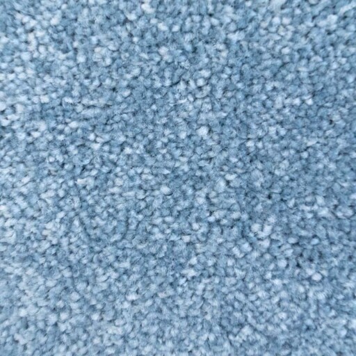 Rond vloerkleed kinderkamer effen Softpile - blauw - close up materiaal, thumbnail