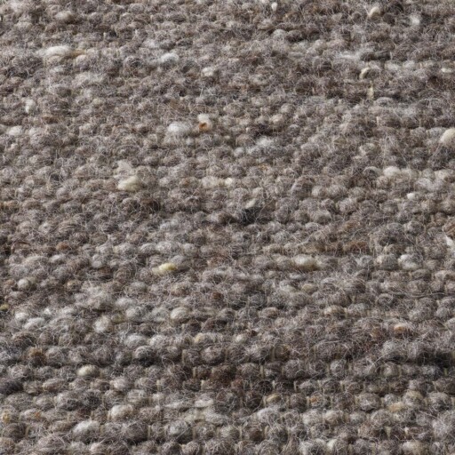 Wollen vloerkleed handweef Oslo - grijs - close up materiaal, thumbnail