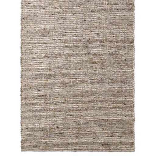Wollen vloerkleed handweef Oslo - beige/crème - overzicht boven