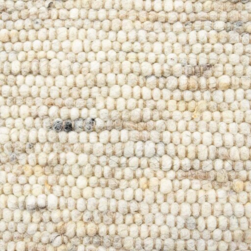 Wollen vloerkleed handweef Ylva - beige - close up materiaal, thumbnail