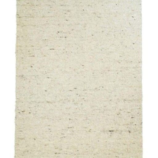 Wollen vloerkleed handweef Veve - beige/crème - overzicht boven