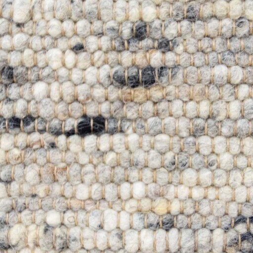 Wollen vloerkleed handweef Ylva - grijs - close up materiaal, thumbnail