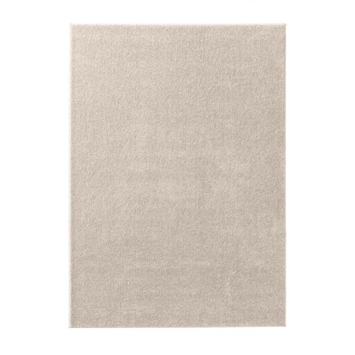 Effen vloerkleed Qualis - crème - overzicht boven