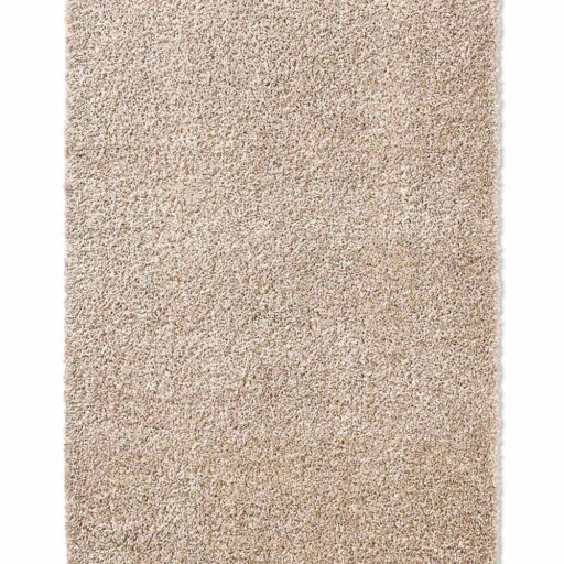 Hoogpolig vloerkleed effen Classic - beige - overzicht boven