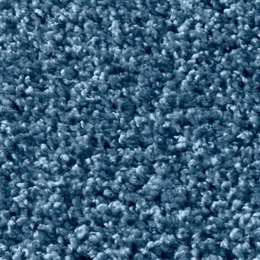 Hoogpolig vloerkleed effen Spectrum - blauw - close up materiaal, thumbnail