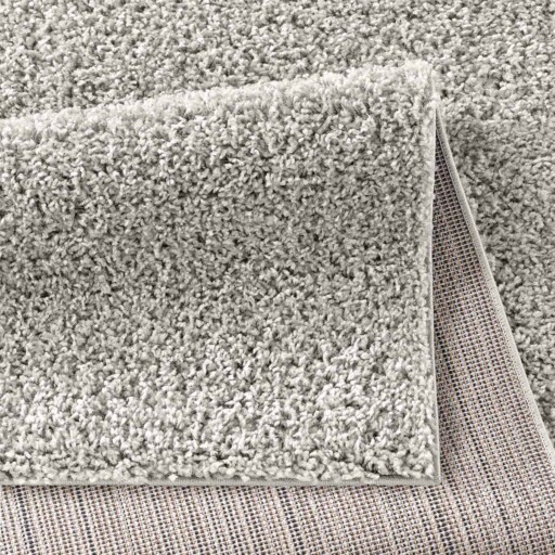 Hoogpolig vloerkleed effen Spectrum - lichtgrijs - close up vouw, thumbnail