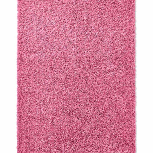 Hoogpolig vloerkleed effen Spectrum - roze - overzicht boven