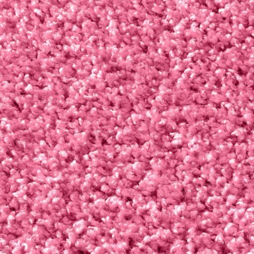 Rond vloerkleed hoogpolig effen Spectrum - roze - close up materiaal, thumbnail