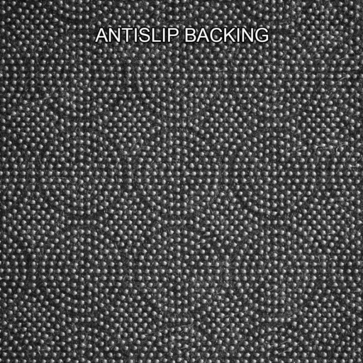 Zacht rond vloerkleed Loft - zwart - wasbaar 30°C - achterkant, thumbnail