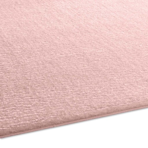 Zacht vloerkleed Loft - roze - wasbaar 30°C - close up zijkant, thumbnail