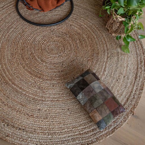 Jute vloerkleed rond - Boho & me - naturel - sfeer, thumbnail