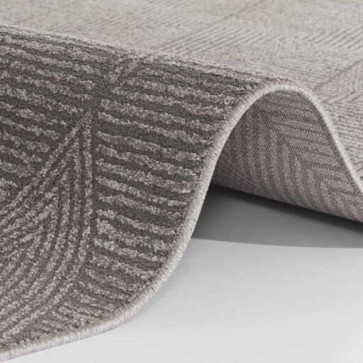 Design vloerkleed ruiten Monte ELLE - grijs - close up, thumbnail