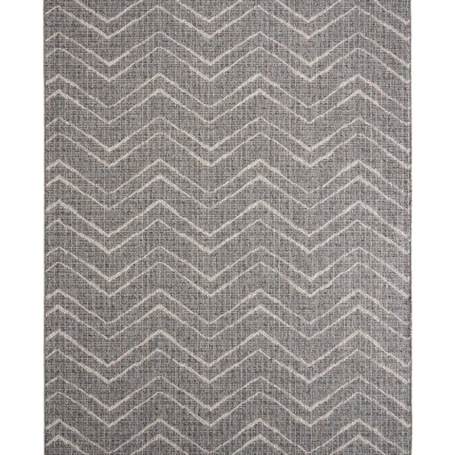 Buitenkleed zig zag Summer - blauwgrijs - overzicht boven