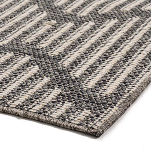 Buitenkleed Waves - grijs/crème - close up hoek, thumbnail