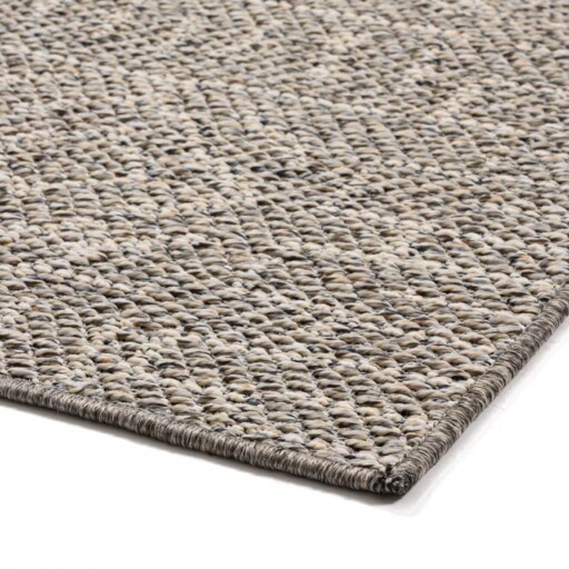 Buitenkleed Aztec Dreams - lichtgrijs - close up hoek, thumbnail