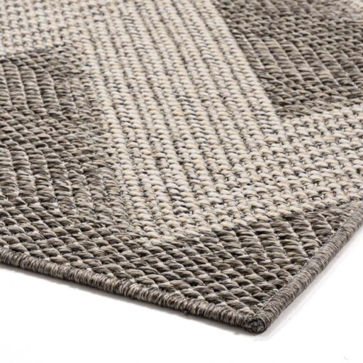 Buitenkleed zig zag Sunny - zilver - close up hoek, thumbnail