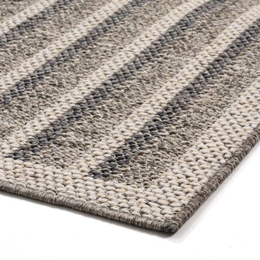 Buitenkleed blokken Urban - crème/grijs - close up hoek, thumbnail