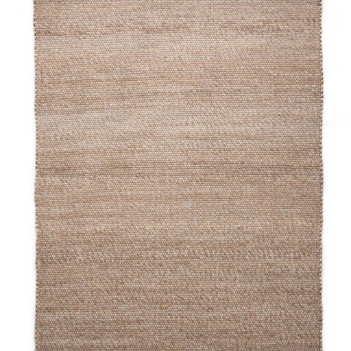 Wollen vloerkleed Lett - beige - overzicht boven