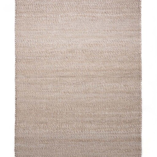Wollen vloerkleed Lett - beige/crème - overzicht boven