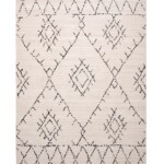 Berber vloerkleed Beni Ouarain Sufian – crème-zwart