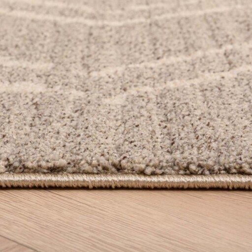 Berber vloerkleed Beni Ouarain Bahij - lichtgrijs - close up zijkant, thumbnail