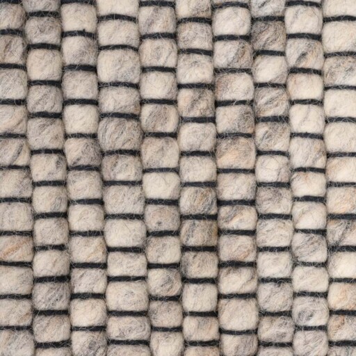 Rond wollen vloerkleed Lett - lichtgrijs - close up materiaal, thumbnail