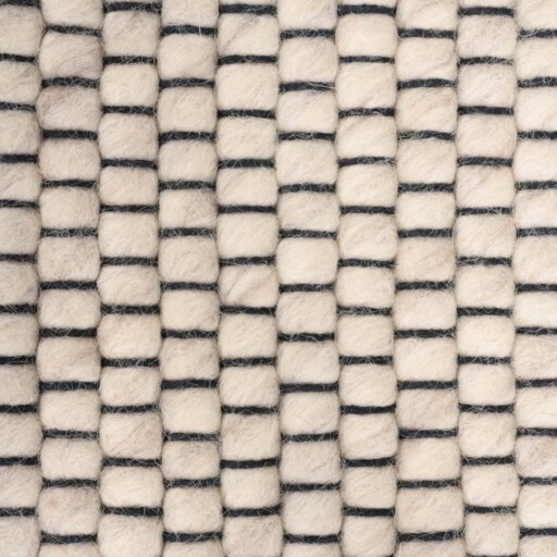 Rond wollen vloerkleed Lett - wit - close up materiaal, thumbnail