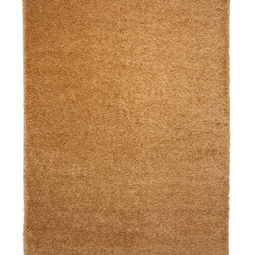 Hoogpolig vloerkleed shaggy Trend effen - goud - overzicht boven