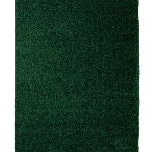Hoogpolig vloerkleed shaggy Trend effen - jade - overzicht boven