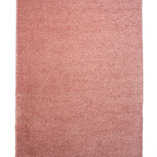 Hoogpolig vloerkleed shaggy Trend effen - roze - overzicht boven
