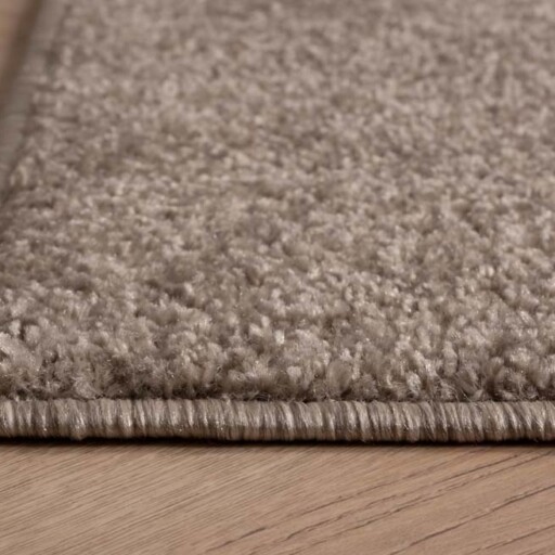 Laagpolig vloerkleed Fine - beige - close up hoek, thumbnail