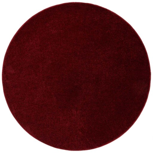 Rond vloerkleed Fine - rood - overzicht boven