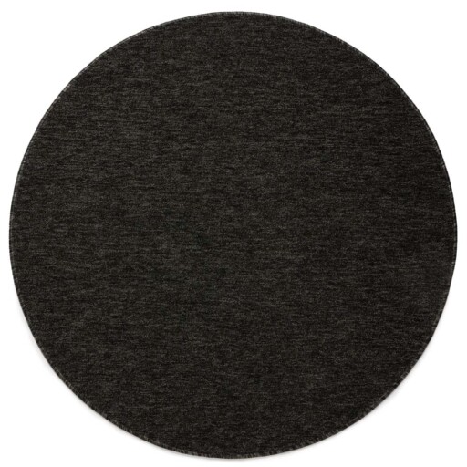 Rond vloerkleed Lush - antraciet - overzicht boven