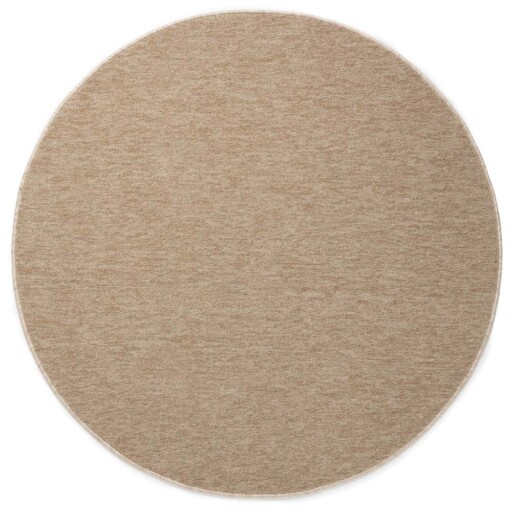 Rond vloerkleed Lush - beige - overzicht boven
