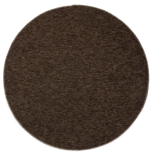 Rond vloerkleed Lush - bruin - overzicht boven
