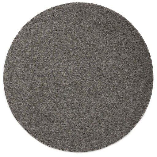 Rond vloerkleed Lush - grijs - overzicht boven