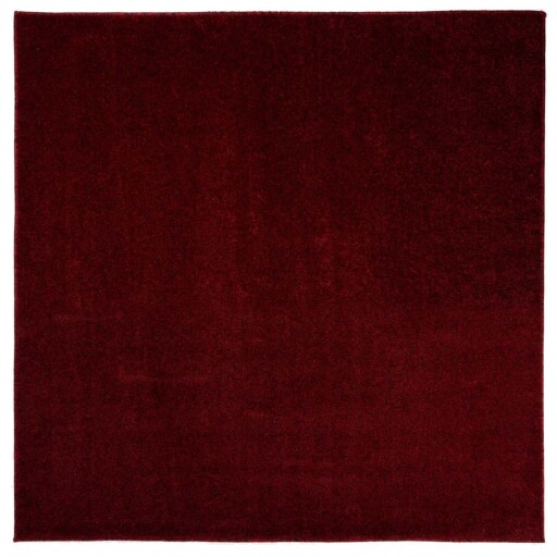 Vierkant vloerkleed Fine - rood - overzicht boven