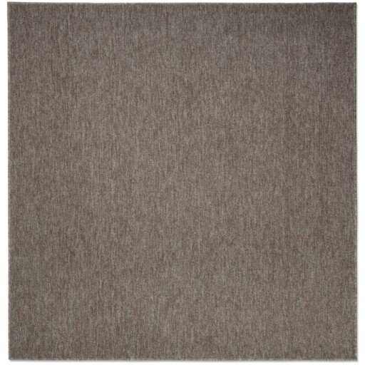 Vierkant vloerkleed Lush - taupe - overzicht boven