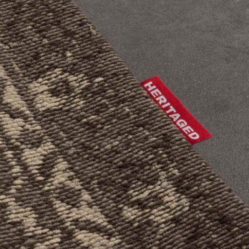 Vintage vloerkleed Nomad - grijs/taupe - close up zijkant, thumbnail