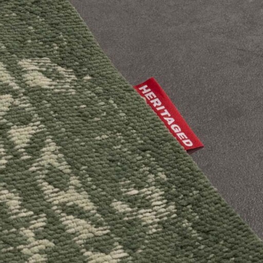 Vintage vloerkleed Nomad - groen - close up zijkant, thumbnail