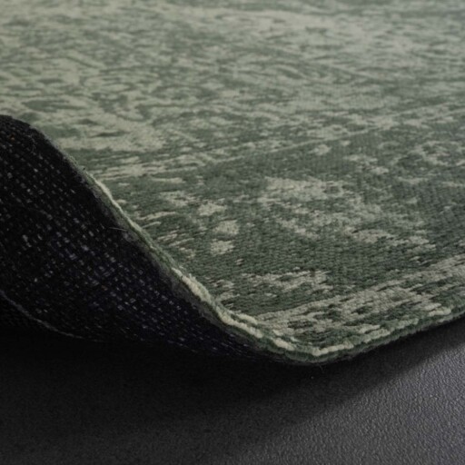 Vintage vloerkleed Traditions - groen - close up vouw, thumbnail