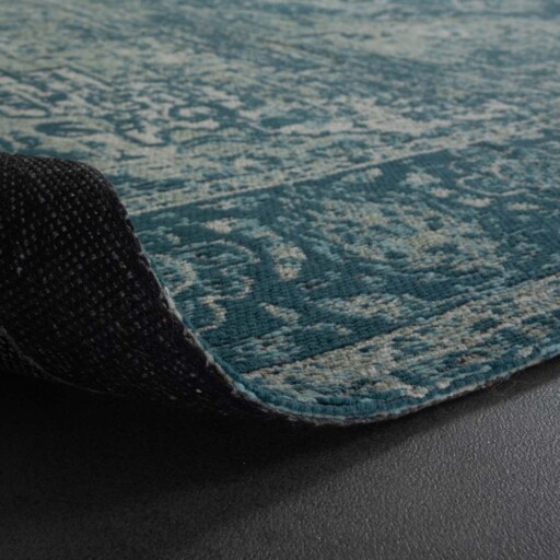 Vintage vloerkleed Traditions - grijs/blauw - close up vouw, thumbnail