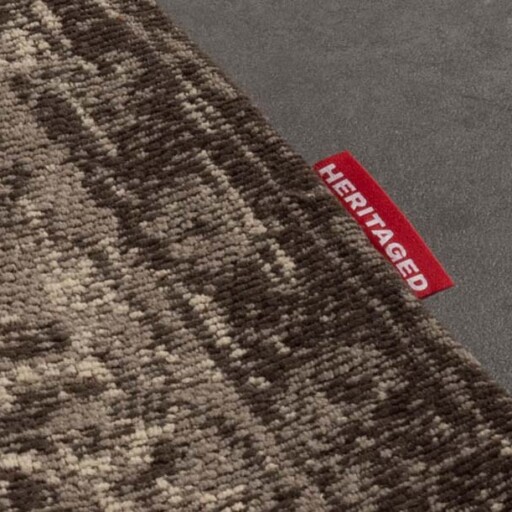 Vintage vloerkleed Village - grijs/taupe - close up zijkant, thumbnail