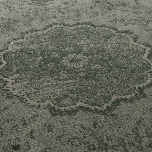 Vintage vloerkleed Village - groen - close up materiaal, thumbnail