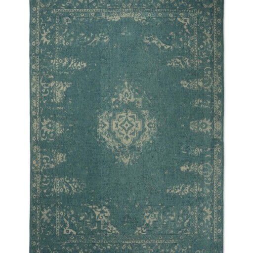 Vintage vloerkleed Nomad - grijs/blauw - overzicht boven