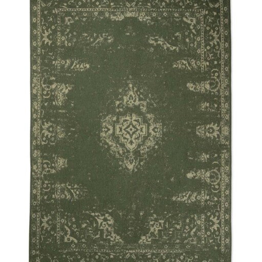 Vintage vloerkleed Nomad - groen - overzicht boven