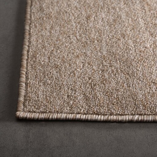 Vierkant vloerkleed Lush - beige - close up hoek, thumbnail