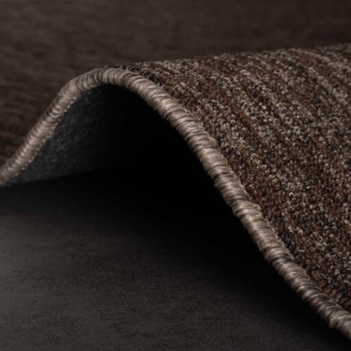 Laagpolig vloerkleed Lush - bruin - close up vouw, thumbnail